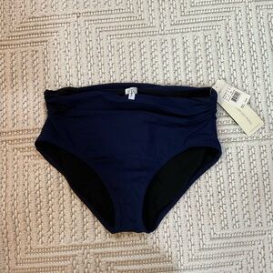 Gottex Profile Navy High-Waist Bikini Bottoms - Size 16